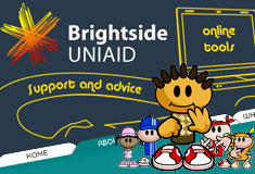 Screenshots from the BrightsideUNIAID website
