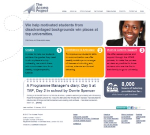 Screenshot from the Access Project website