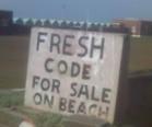 Fresh code for sale on beach!
